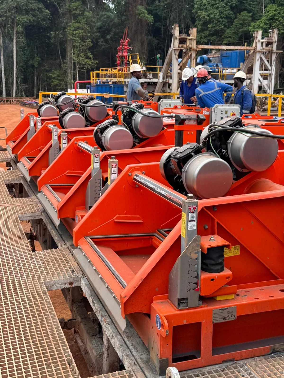 Fleet of shale shakers and oilfield equipment